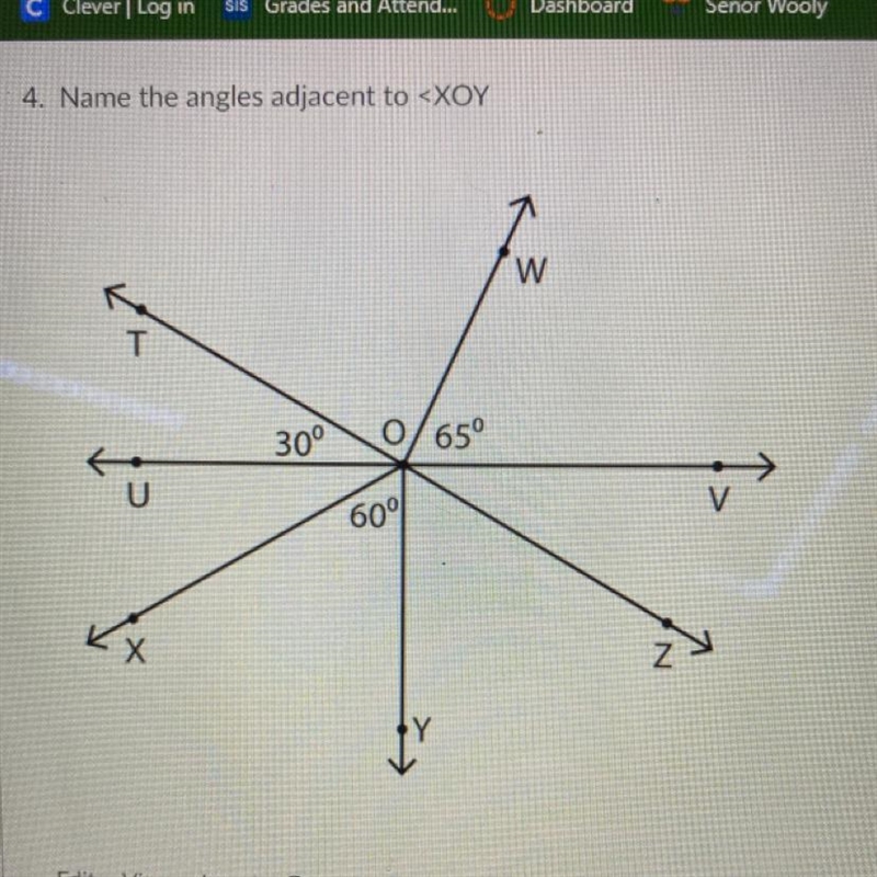 Name the angles adjacent to-example-1