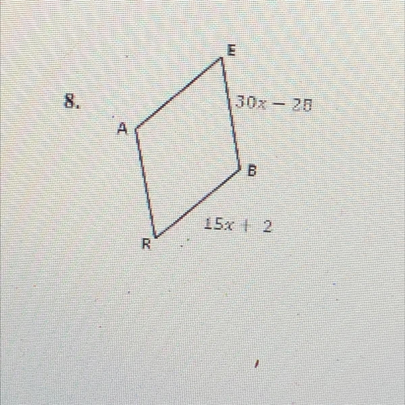 HELP ME PLEASE BRO. Find the value of x and the length of each side.-example-1