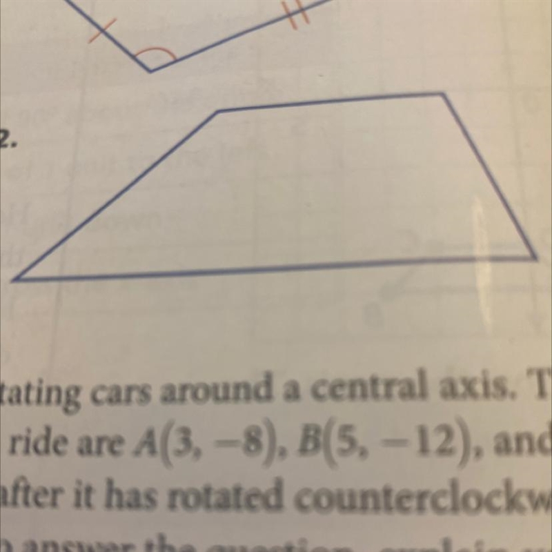 Copy the figure. Identify and describe the number of lines of symmetry for the figure-example-1