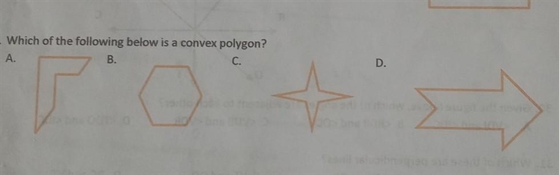 Which of the following is a convex polygon? ​-example-1