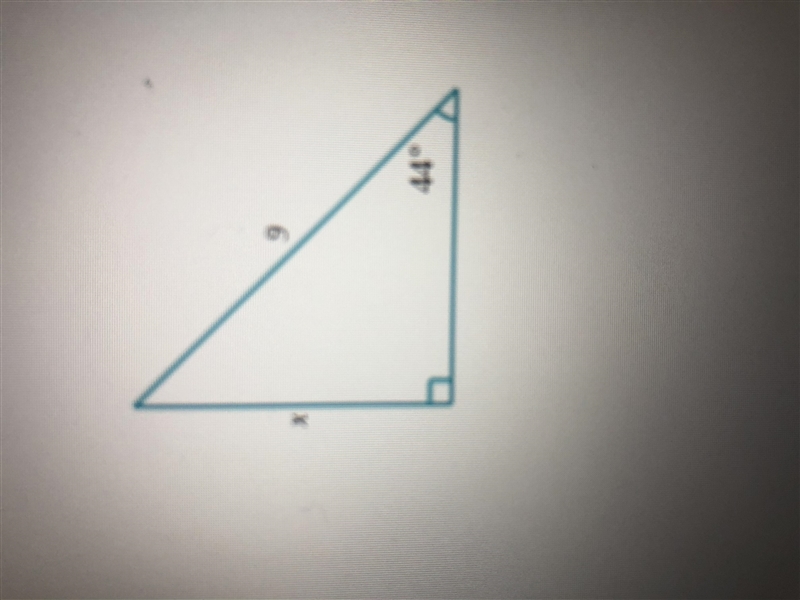 Solve for x in the triangle. Round answer to the nearest tenth.-example-1