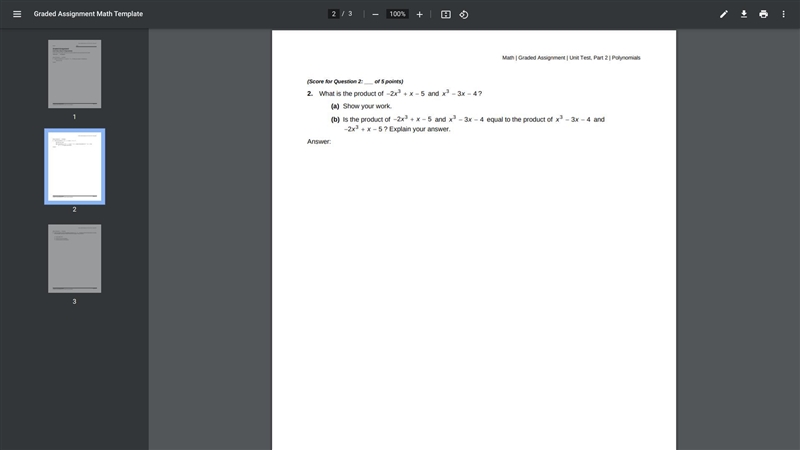 What is the product of -2x^3 +x -5 and x^3 -3x-4? a) Show your work b) is the product-example-1