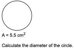 Calculate the diameter of the circle-example-1