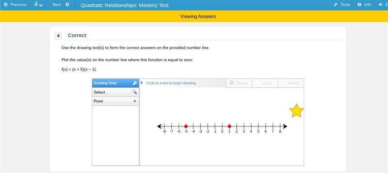 Use the drawing tool(s) to form the correct answers on the provided number line. Plot-example-1