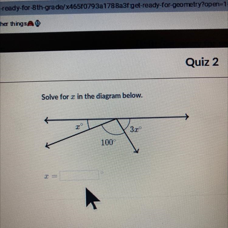 Solve for x in the diagram below.-example-1