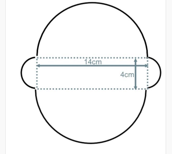 Find the area of the following shape, given its curves are made from parts of circles-example-1