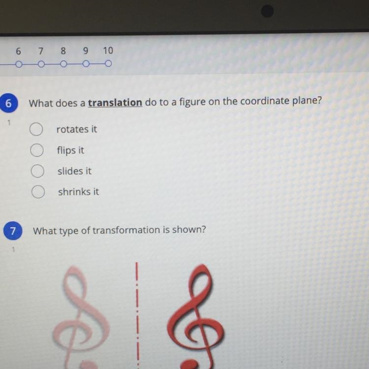 What does a translation do to a figure on the coordinate plane?-example-1