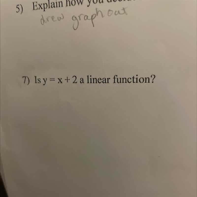 Is y = x+2 a linear function?-example-1