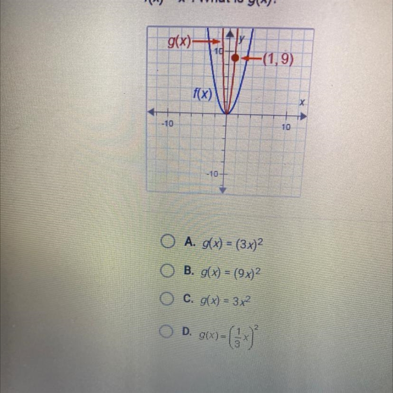 F(x)= x^2 . What is g(x)?-example-1