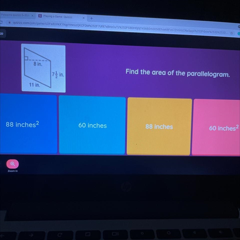 Find the area of the parallelogram-example-1