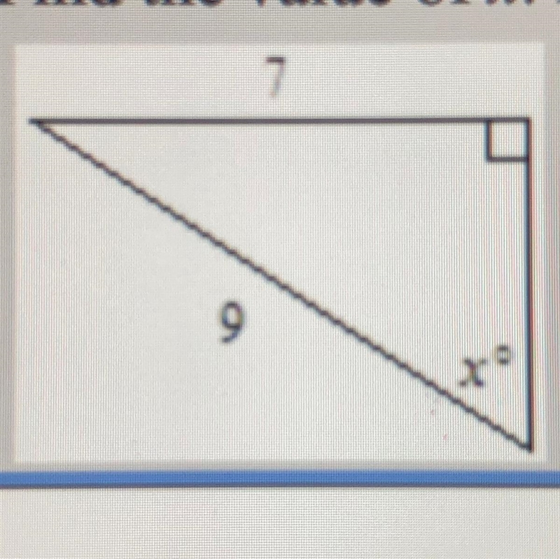 ￼find the value of x. Round to the nearest degree-example-1