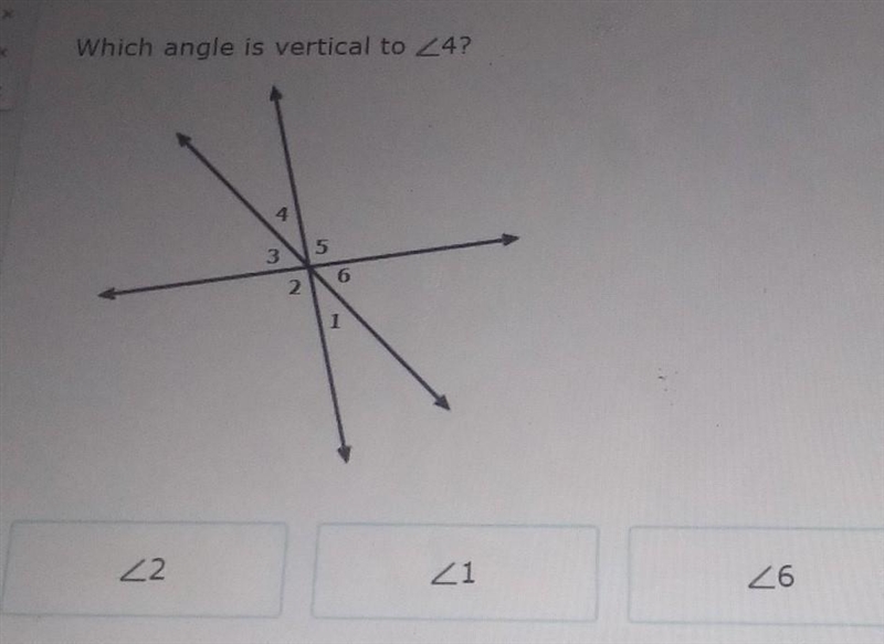 Which angle is vertical to <4​-example-1