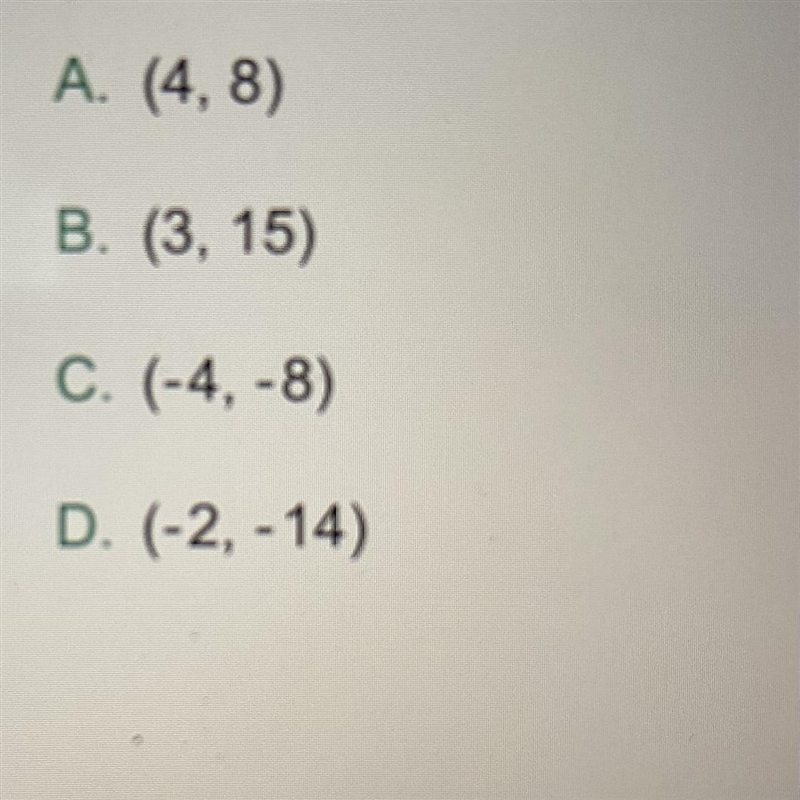 PLEASE HELP QUICK which of these points lies on the graph of the equation x - 12 = y-example-1