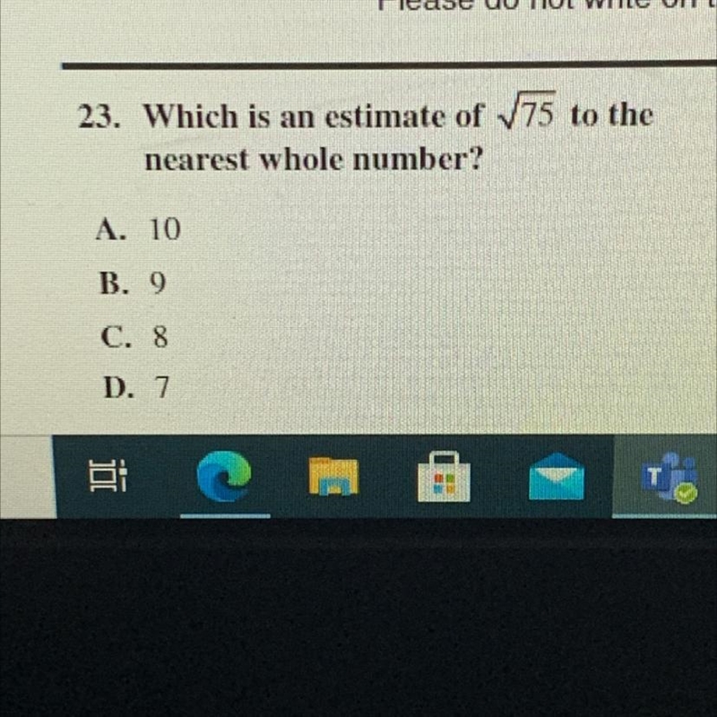 Which is an estimate of _/75 nearest whole number?-example-1