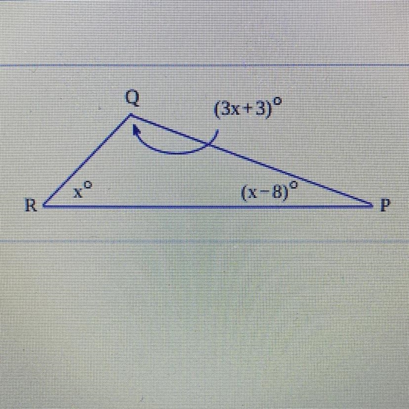 For the figure shown on the right, find the value of the variable and the measures-example-1