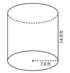 HELPPPPPPP What is the volume? Use the pi button on your calculator. Round to nearest-example-1