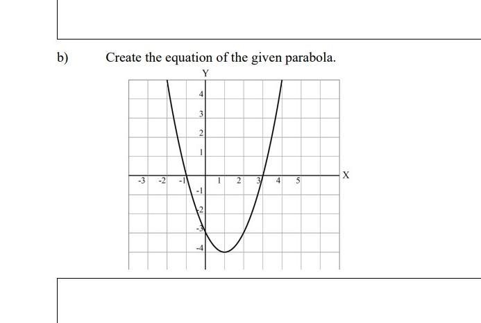 Can anyone help me create the equation of the given parabola .​ is it x^2-x-3?-example-1