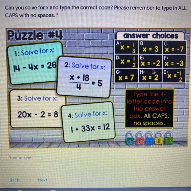 Solve for x ( I already did 1 and 3 )-example-1