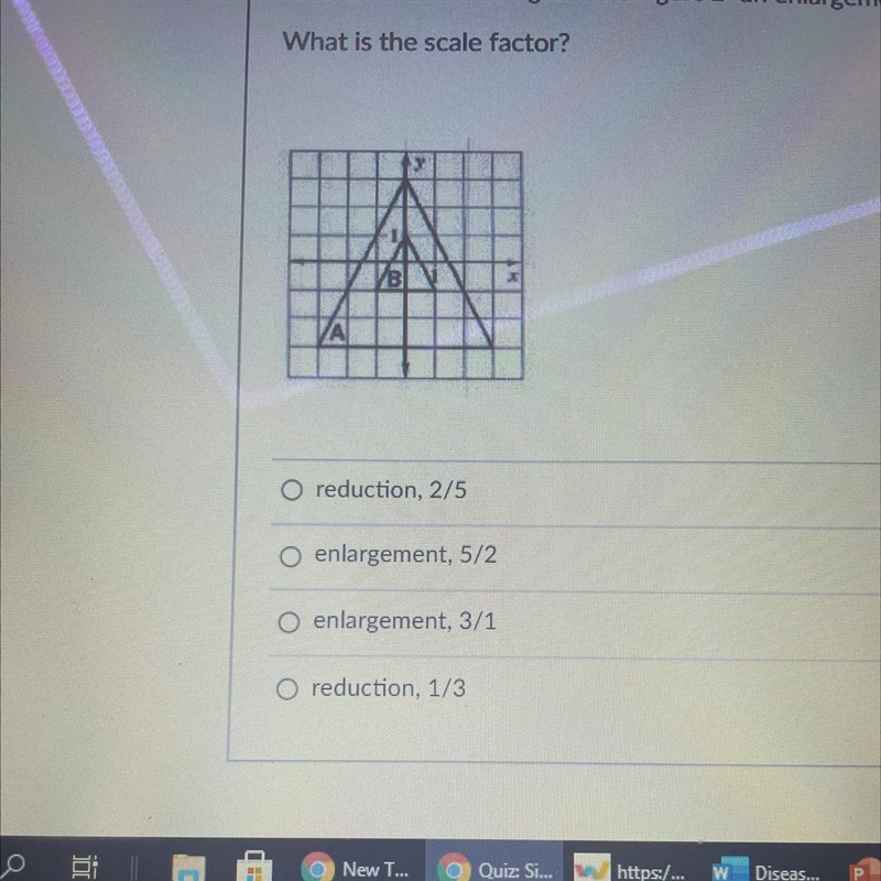 Is the dilation from figure A to figure B an enlargement or a reduction? what is the-example-1