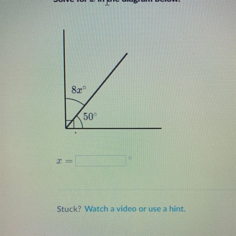 HELP PLEASE. Solve for x in the diagram.-example-1