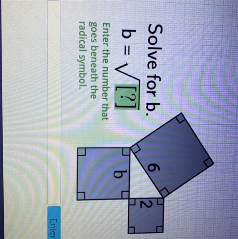 URGENT PLEASE HELP 6 Solve for b. b = ✓ [?] IN E b Enter the number that goes beneath-example-1