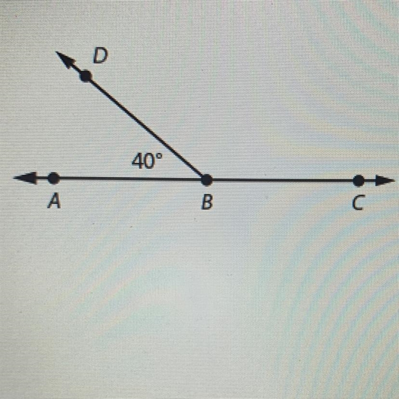 Points A, B, and C lie on the same line. What is the measure of angle DBC? Choose-example-1