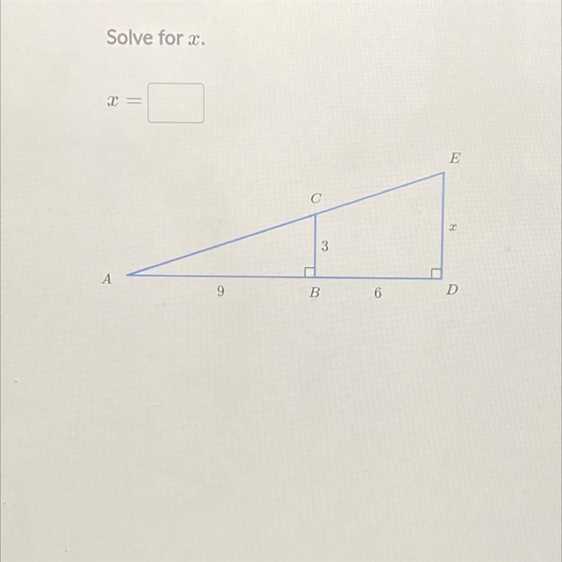 Solve similar triangles (advanced)-example-1