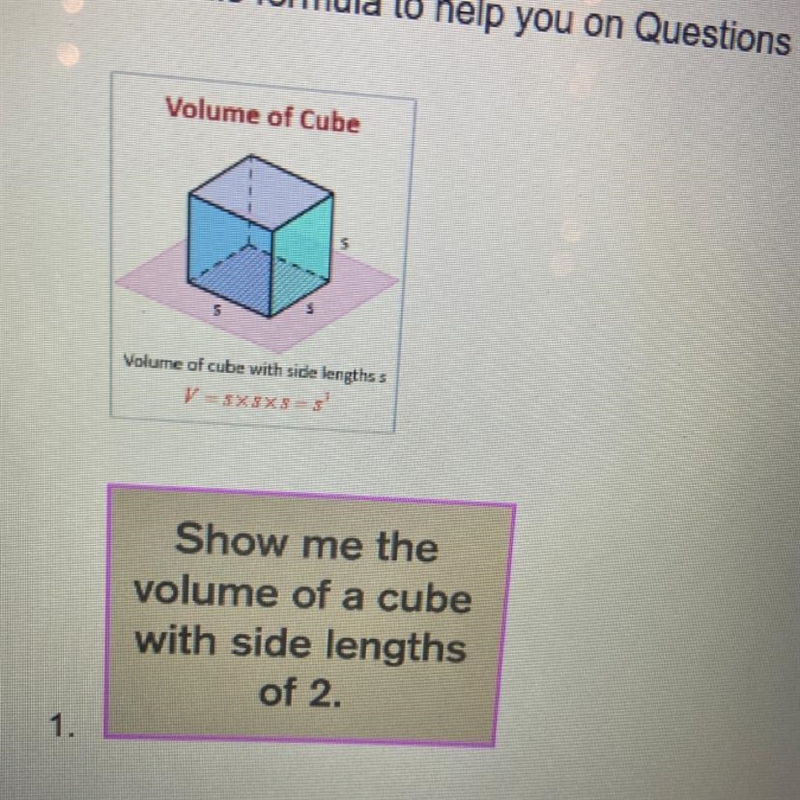 Show me the volume of a cube with side lengths of 2-example-1