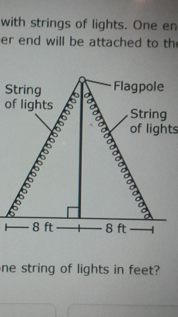 Which measurement is closest to the length of one string of lights in feet ??​-example-1