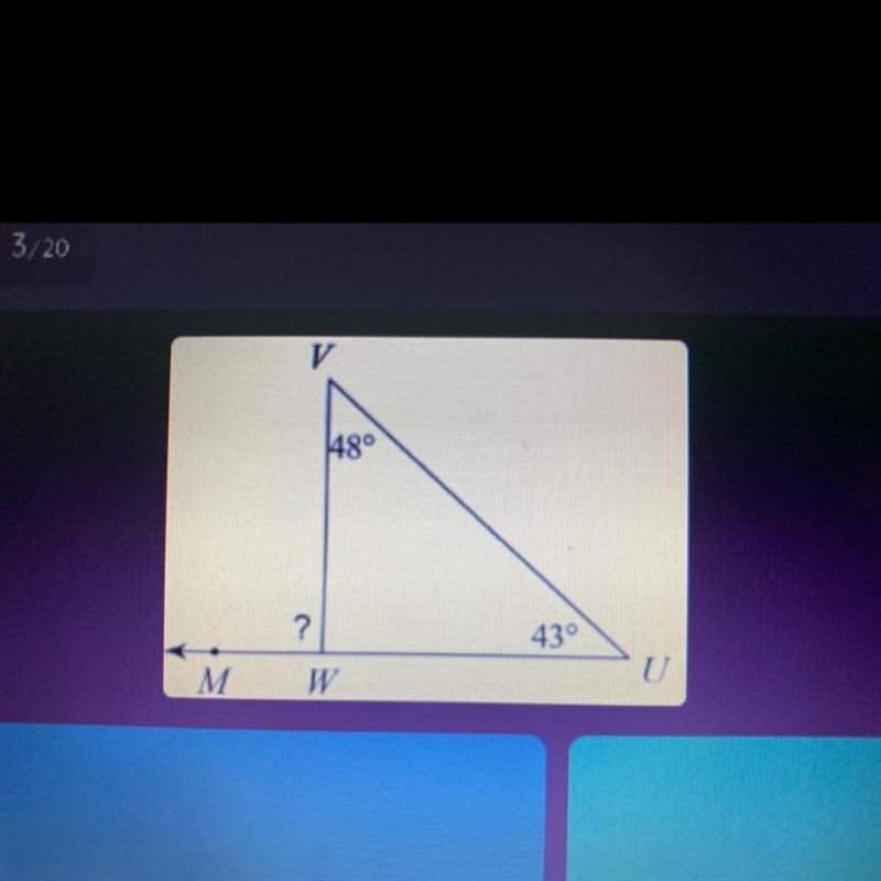 SOMEONE HELP ME PLS Find the indicated angle. (What is ?)-example-1