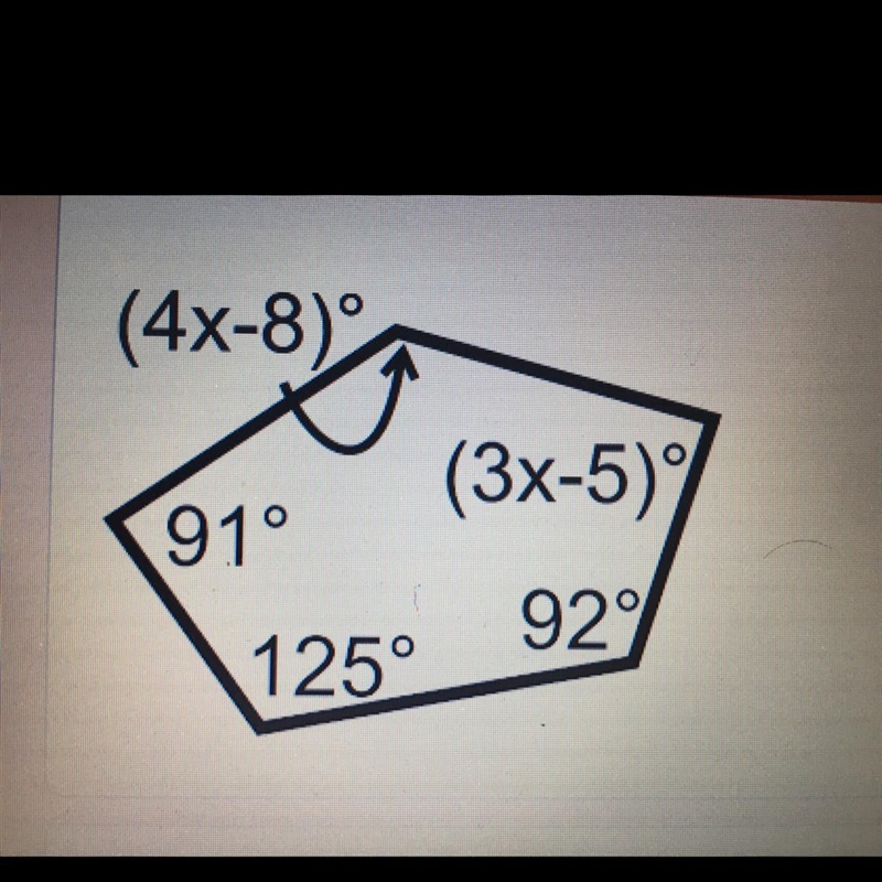 Solve for x What is the measure of the very top angle? (4x-8) What is the measure-example-1