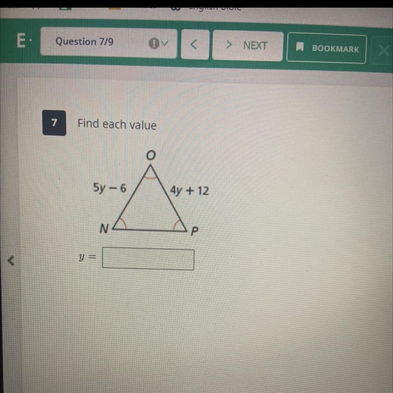 Find the value for y-example-1