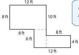 Abe plans to lay tiles on the areas shown. A case of tiles costs $40 and covers 15 square-example-1