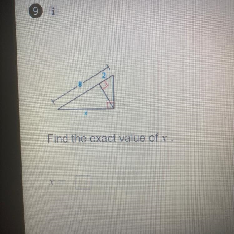 Find the exact value of x.-example-1