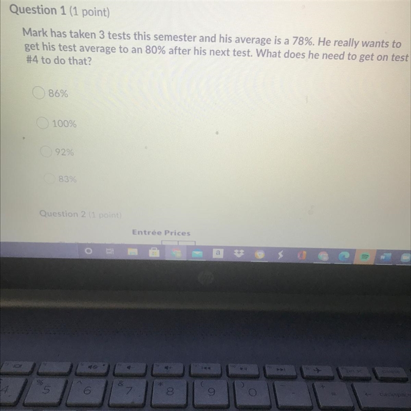 What does he need to get on test number 4 to do that?-example-1