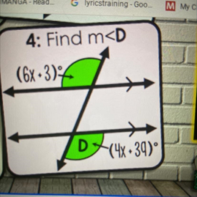 (6x-3), (4x +39) Help please-example-1