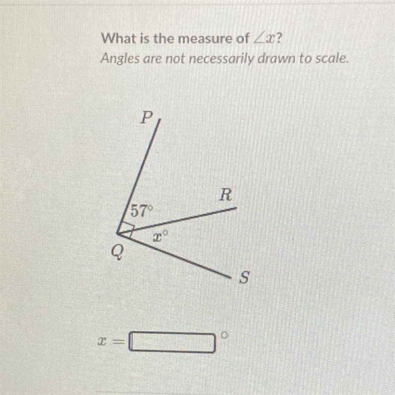 Please just let me know what the measure of angle x is.-example-1