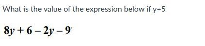 What is the value of the expression below if y=5-example-1