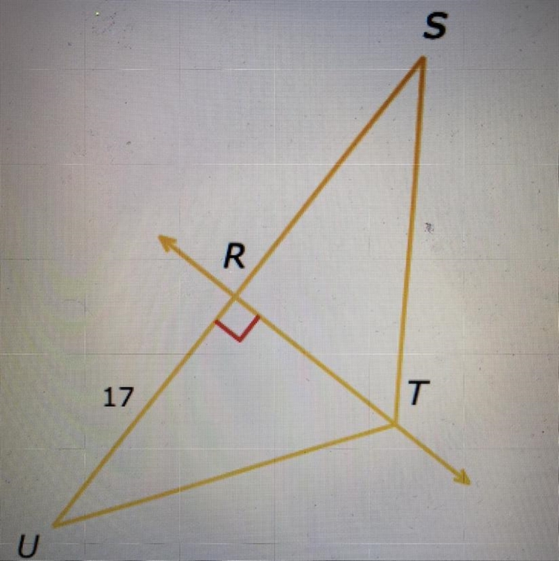 Can you use the perpendicular bisector theorem to solve for RS? a)yes b)no-example-1