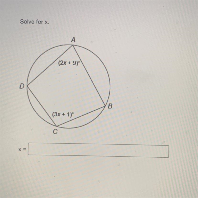 Solve for x. Or find the value of x-example-1