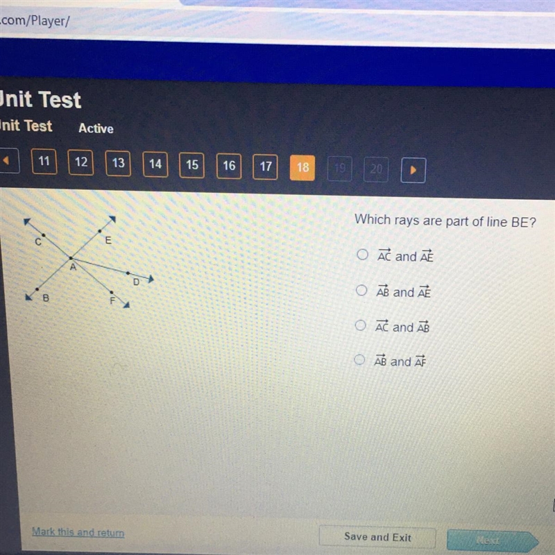 Which days are part of line BE?-example-1