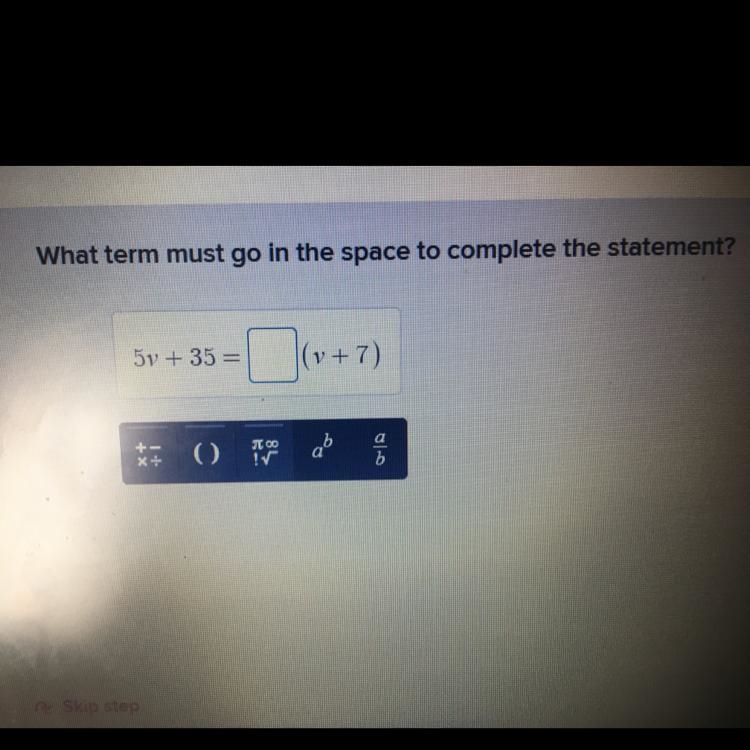 What term must go in the space to complete the statement-example-1