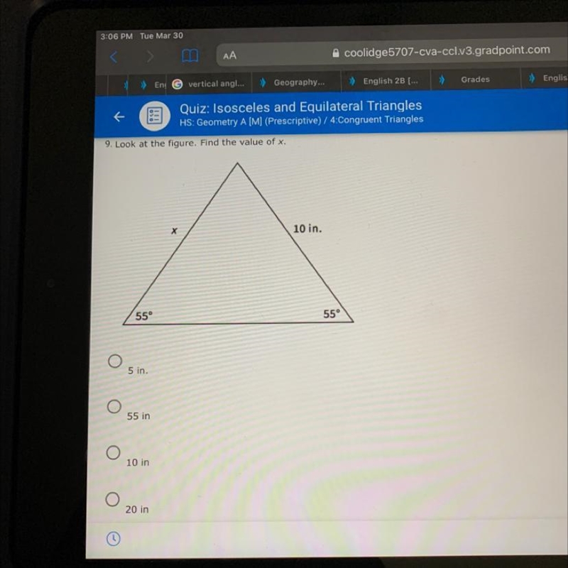 Look at the figure. Find the value of x-example-1