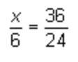 What value of x makes this preportion true? (2.12.3) (15 points)-example-2