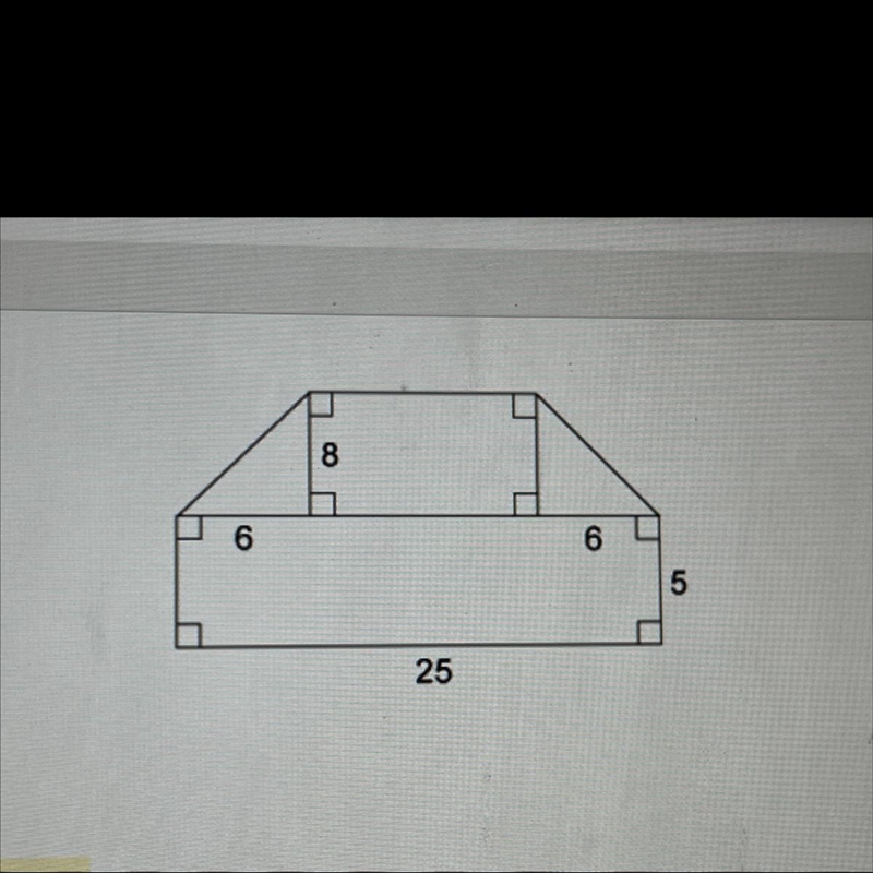 The figure is made up of 2 rectangles and 2 right triangles. What is the area of the-example-1