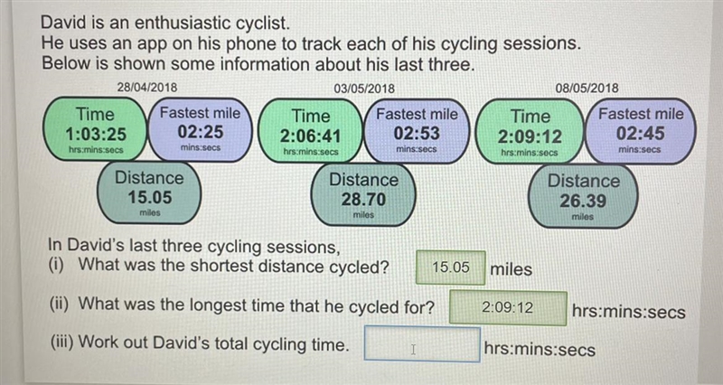 Need help, not sure on how to work out the total cycling time-example-1