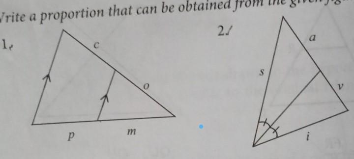 Write a propotion that can be obtained from the given figures. PLEAS ANSWER SENSIBLY-example-1