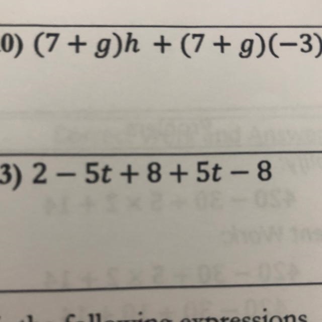 Help plz Algebra 1 Simplify numbers 10 and 13 <3-example-1