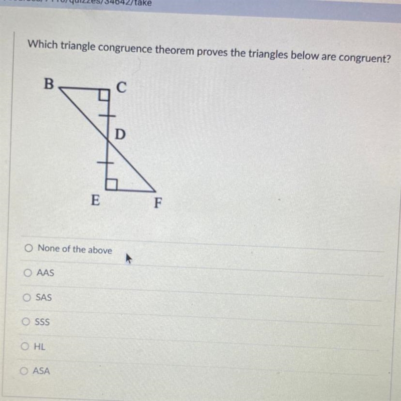 Which triangle congruence theorem proves the triangles below are congruent? please-example-1