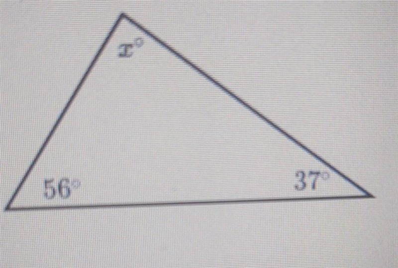 Find the value of x in the triangle below​-example-1